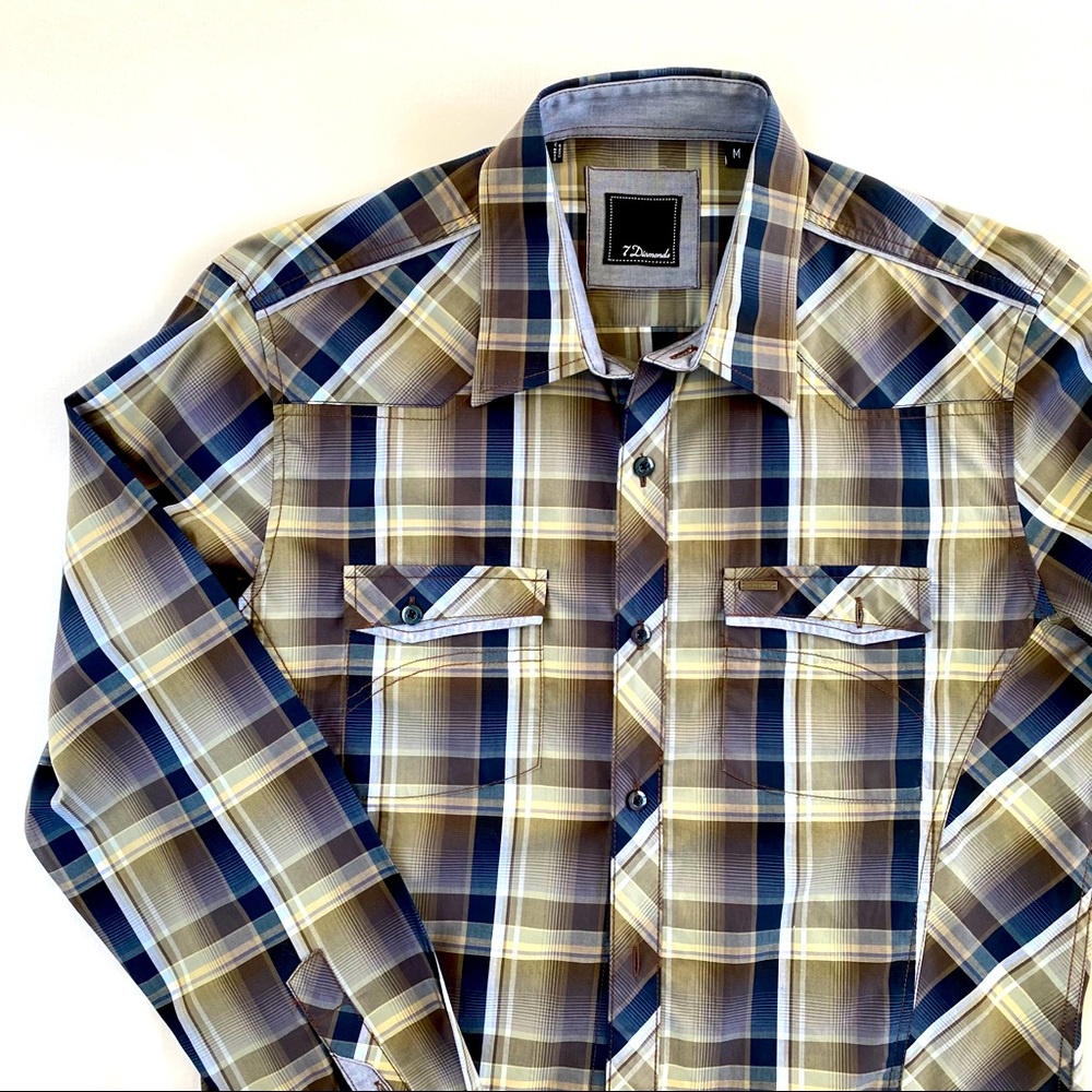 7 Diamonds long sleeve casual button down